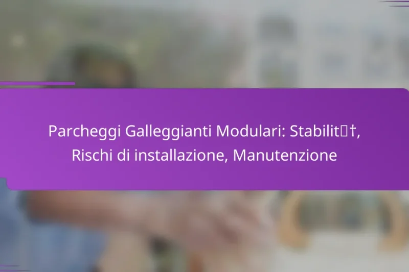 Parcheggi Galleggianti Modulari: Stabilità, Rischi di installazione, Manutenzione
