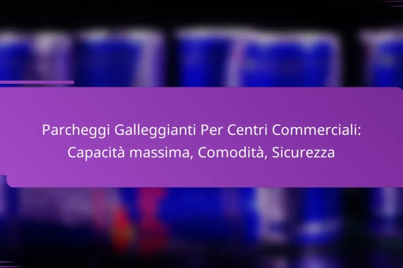 Parcheggi Galleggianti Per Centri Commerciali: Capacità massima, Comodità, Sicurezza