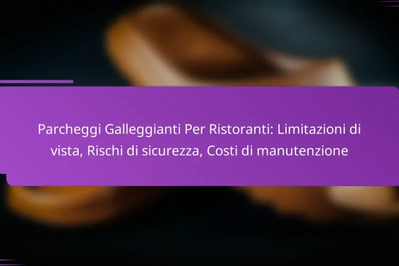 Parcheggi Galleggianti Per Ristoranti: Limitazioni di vista, Rischi di sicurezza, Costi di manutenzione